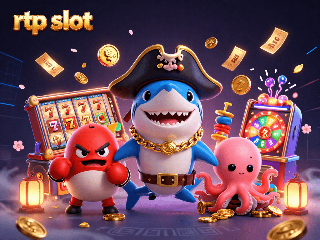 Engage with rtp slot adventures featuring cartoon characters in a dynamic casino scene.