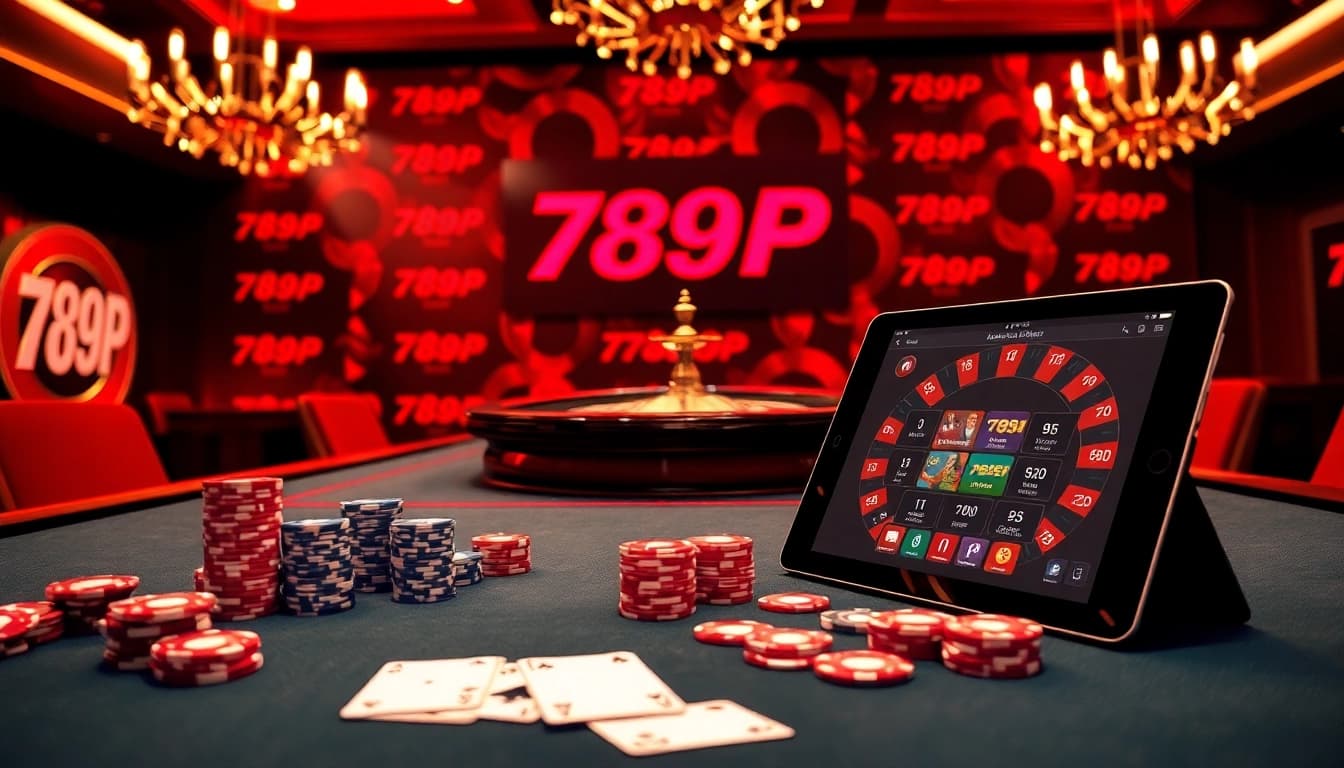 Experience exhilarating gaming at 789P with vibrant casino tables and captivating online interfaces.