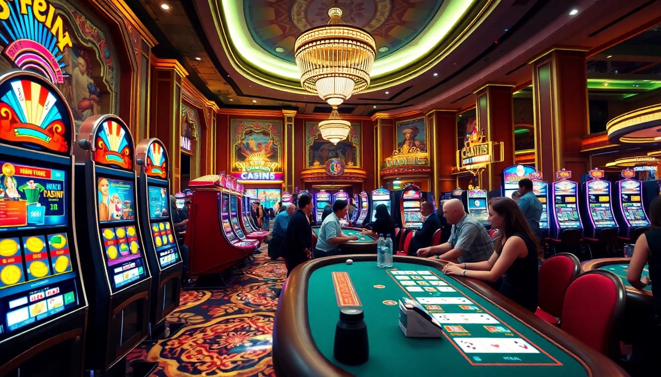 Experience the excitement of top casinos with vibrant gaming scenes and engaging players.