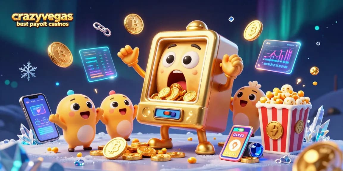 Experience the excitement of crazyvegas best payout casinos with vibrant slot machines and crypto elements