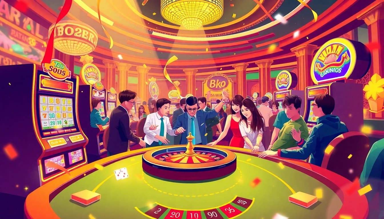 Experience excitement with BRO138: Promo akhir tahun Toto Slot Terbaru Murah Hanya 10.000 at a vibrant casino scene.