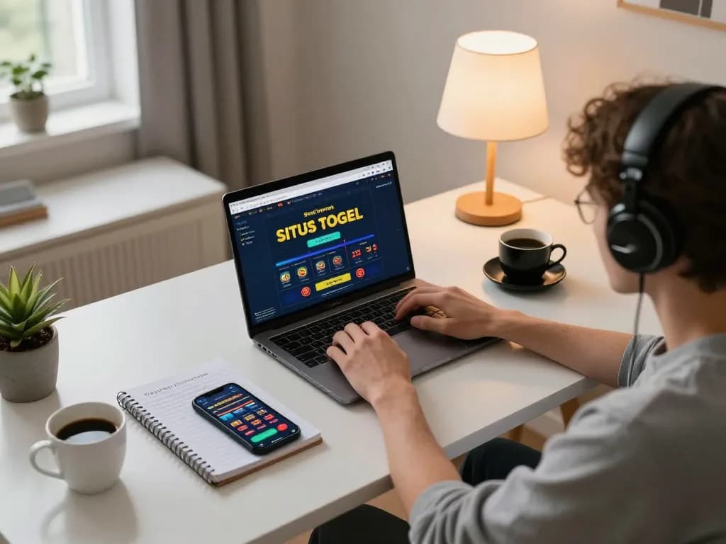 Pemain situs togel yang terlibat secara online dengan strategi yang terlihat di pengaturan desktop di rumah
