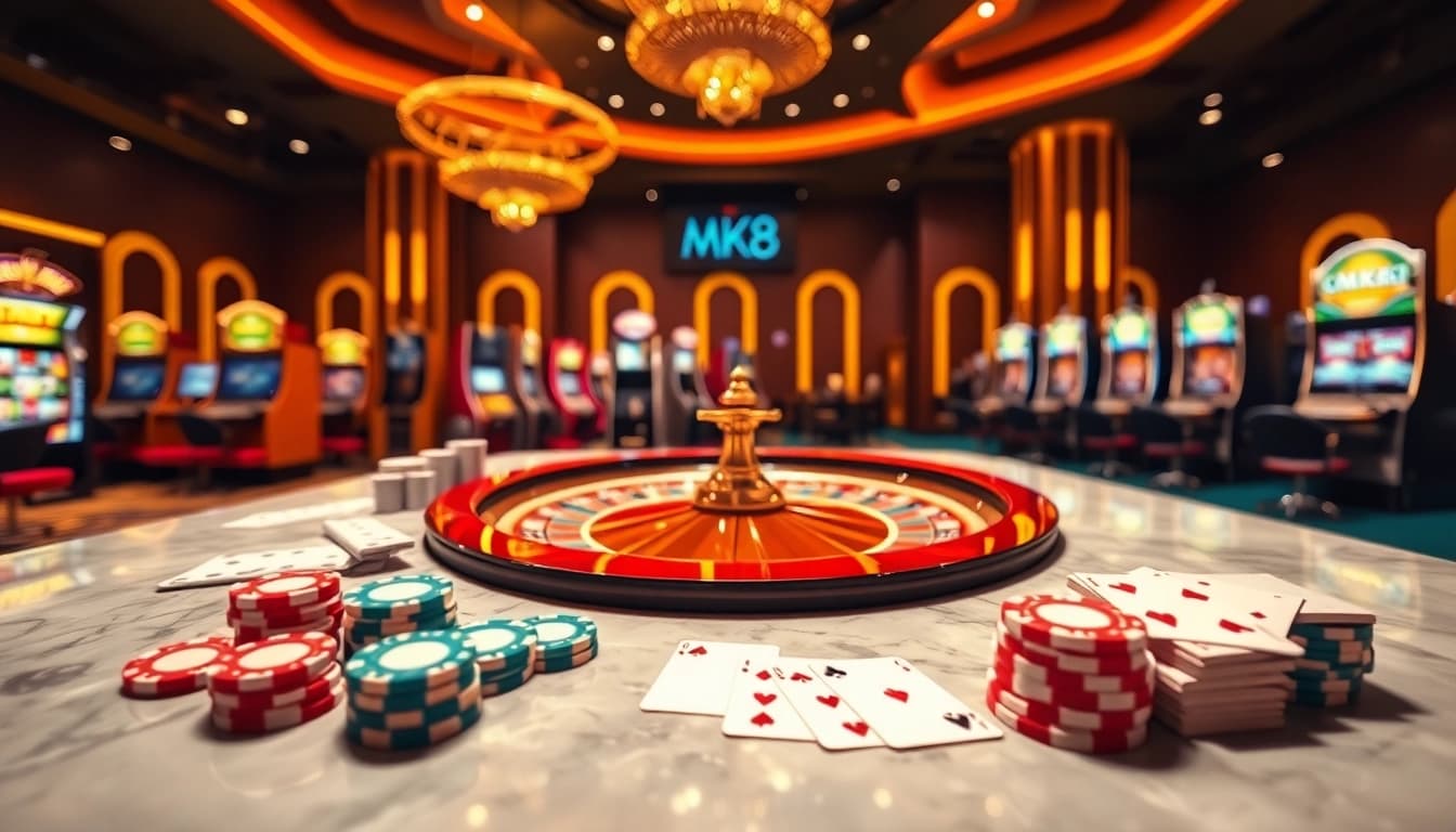 Experience the thrill of MK8 betting at a high-stakes casino table filled with excitement.