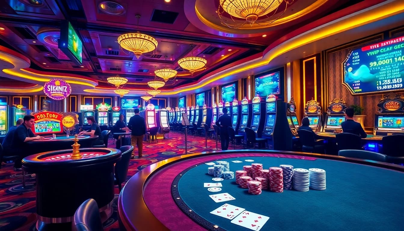Experience the excitement of online gambling at 99win1.us.com with vibrant casino games and players engaging at roulette.