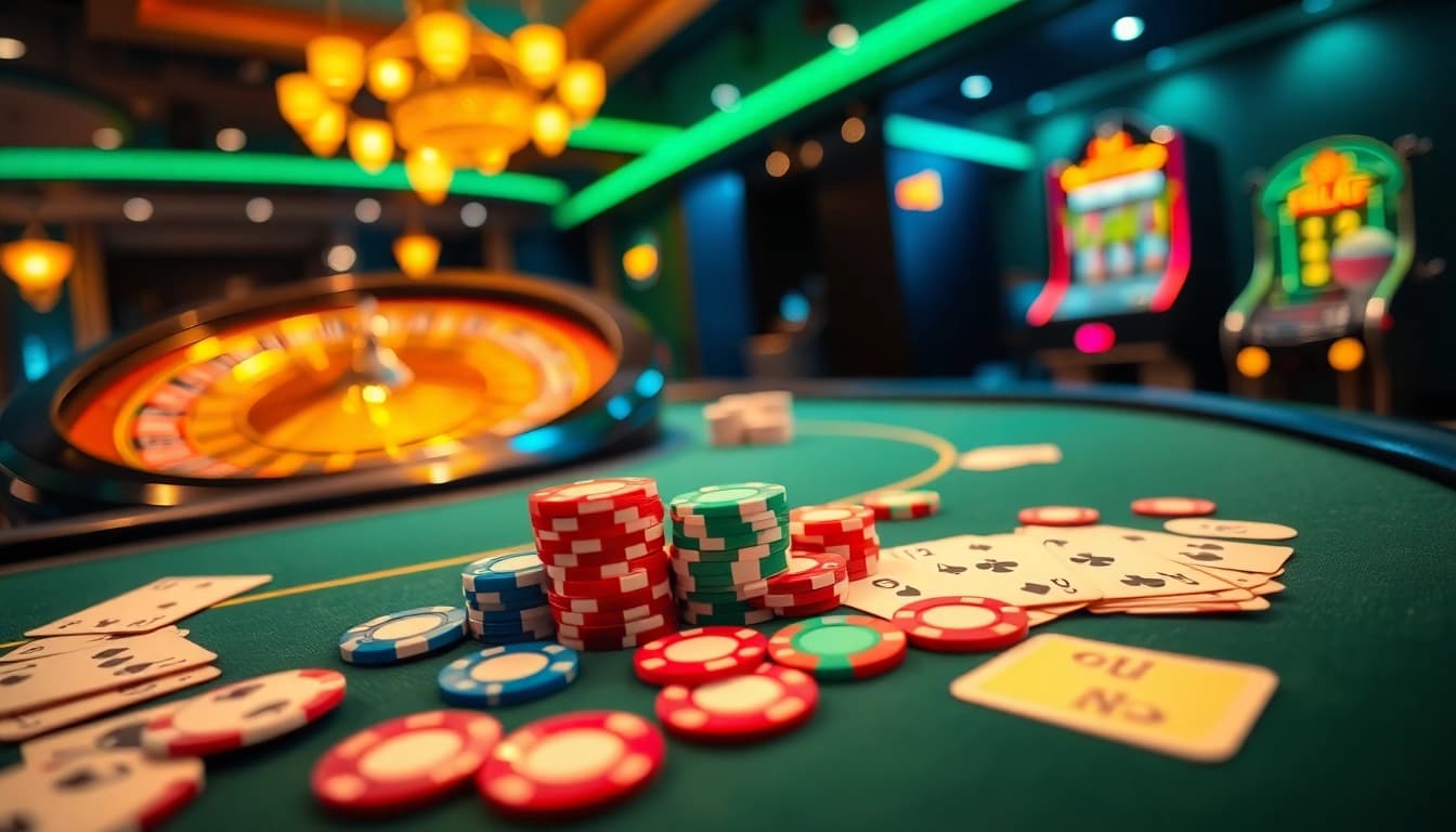 Play poker with vibrant chips at https://nhacaiuytinvn.us.com/ for thrilling casino action.