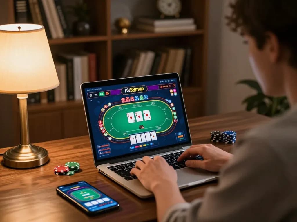 Engaging gameplay experience at nk88mvp online casino with poker chips and cards visible