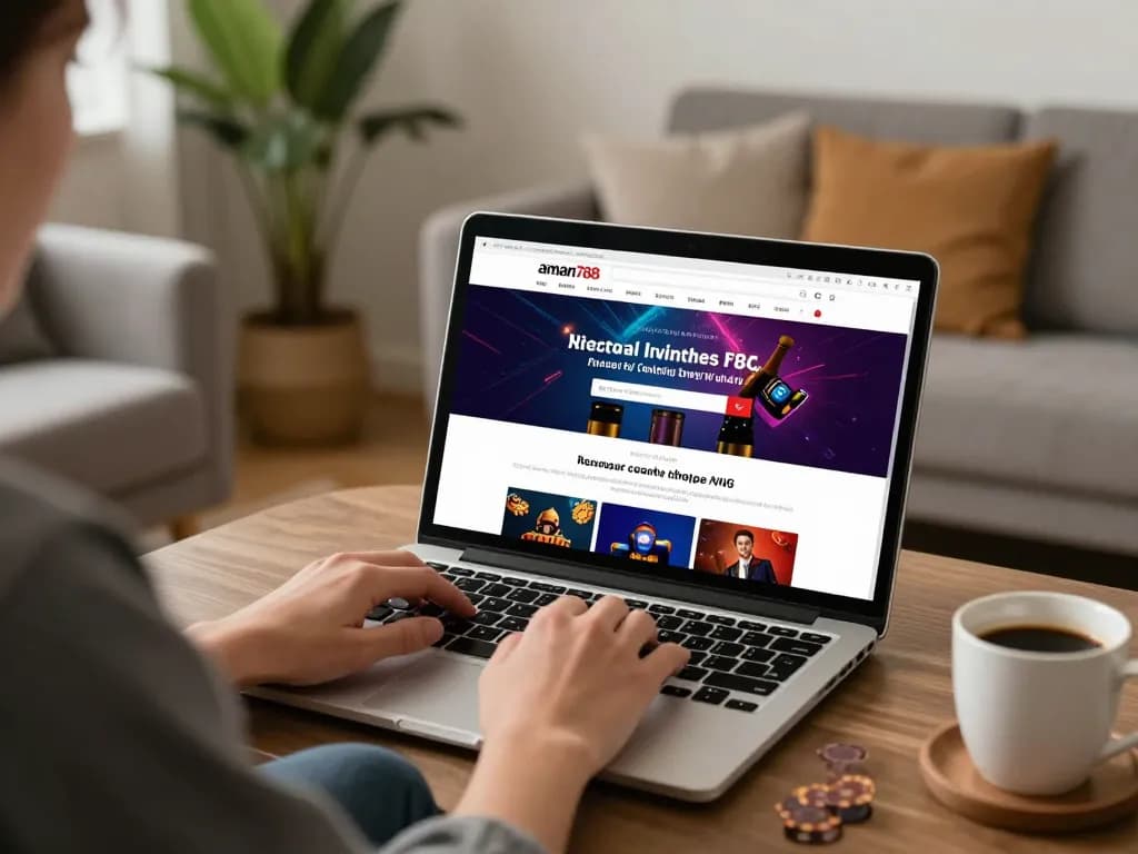 Terlibat dalam permainan online di platform aman788, memamerkan lingkungan perjudian yang menyenangkan dan bertanggung jawab.