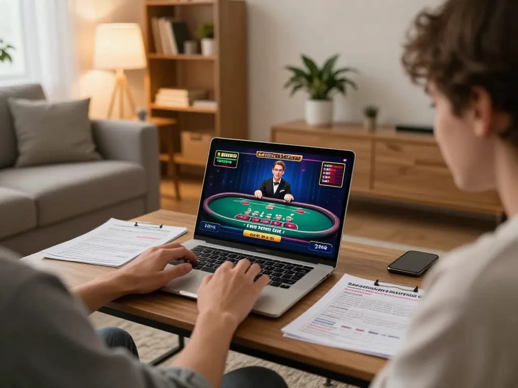 Join the thrill of đăng ký sky88 with an online blackjack session at home, showcasing a dynamic gaming experience.
