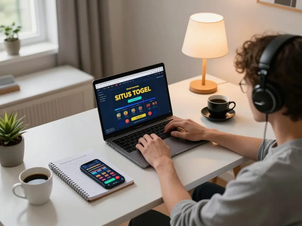 Pemain situs togel yang terlibat secara online dengan strategi yang terlihat di pengaturan desktop di rumah