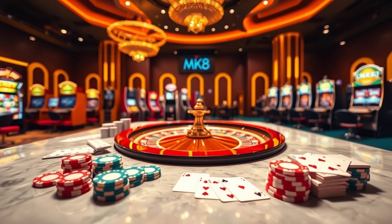Experience the thrill of MK8 betting at a high-stakes casino table filled with excitement.