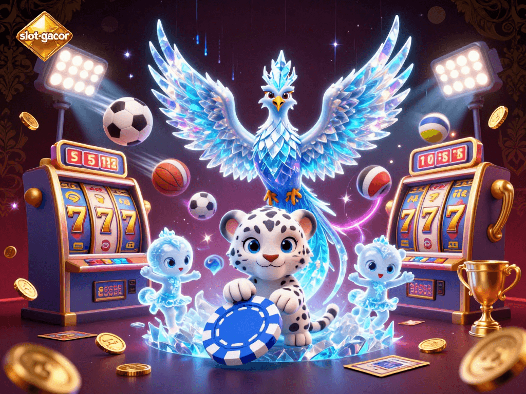 Spin the reels and seize jackpots at slot-gacor with a mesmerizing ice phoenix and playful snow leopard.