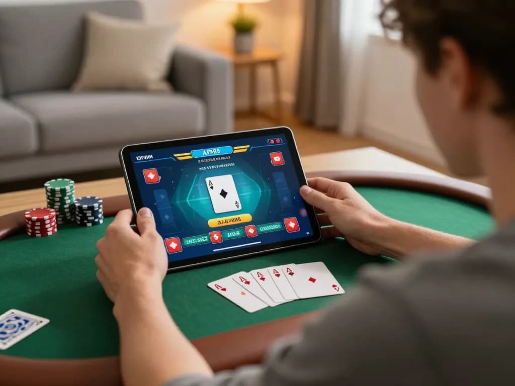 Player engaged in online poker game on mk8th.net, showcasing strategy and immersive atmosphere.