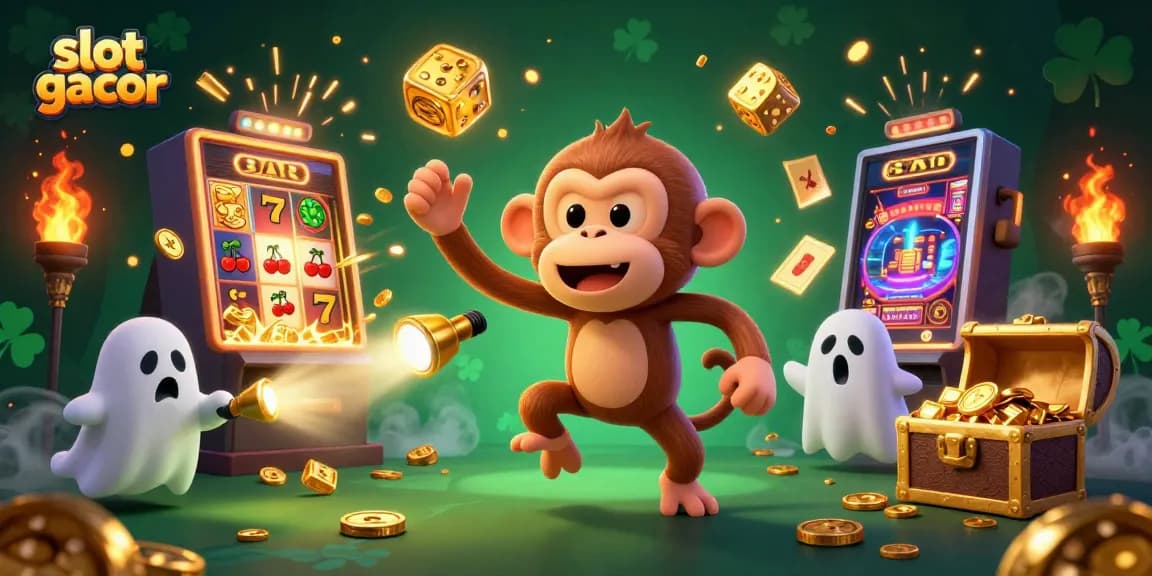 Menang besar dengan slot gacor dalam ilustrasi kasino yang penuh warna dan detail