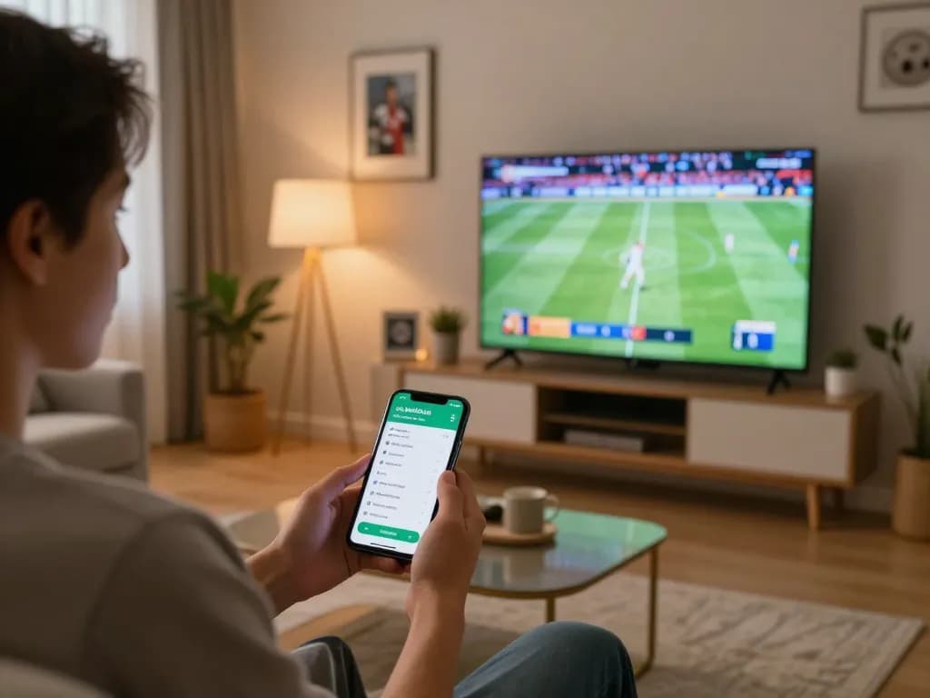 Using the Jeetbuzz App for live sports betting in a cozy home setting