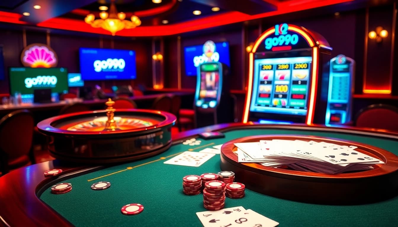 Experience thrilling gameplay at https://go999.de.com with vibrant casino tables and engaging slot machines.