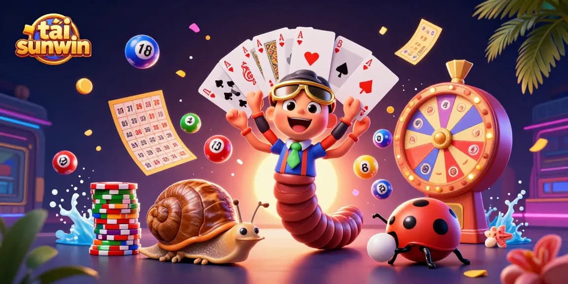 Engage with tải sunwin through this vibrant casino-themed illustration featuring dynamic game elements.