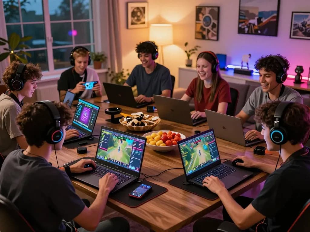 Players enjoying the immersive HM88 game experience in a cozy living room.