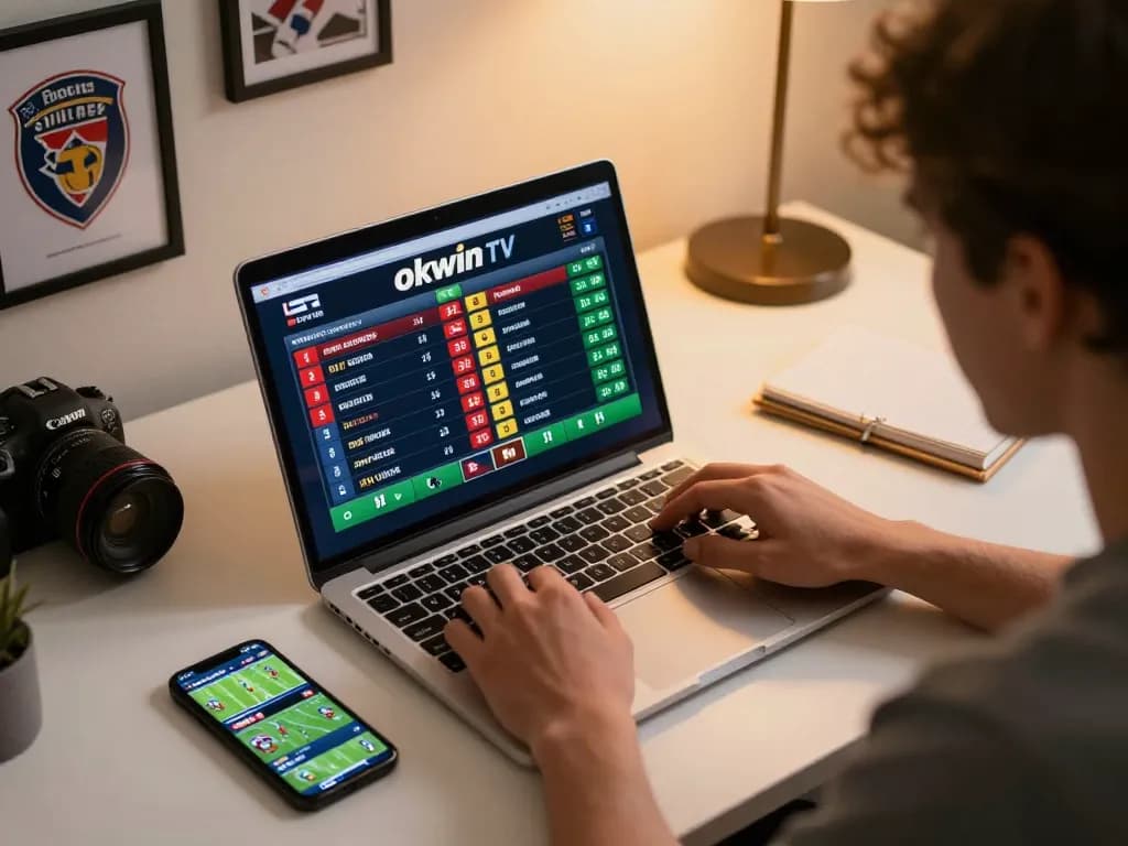 Experience Okwin tv sports betting with vibrant odds interface and enthusiastic player engagement.