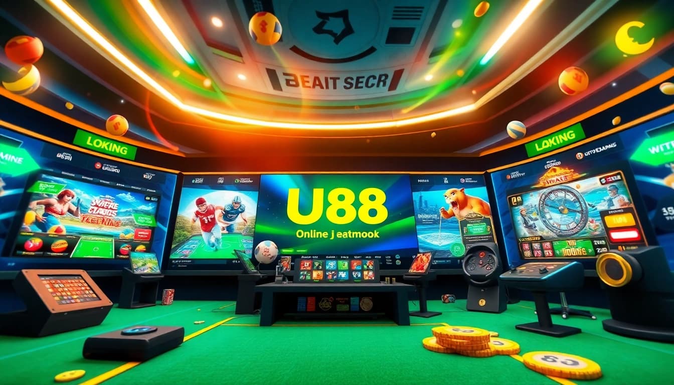 UU88 dynamic online gaming interface showcasing betting games and secure payment options.