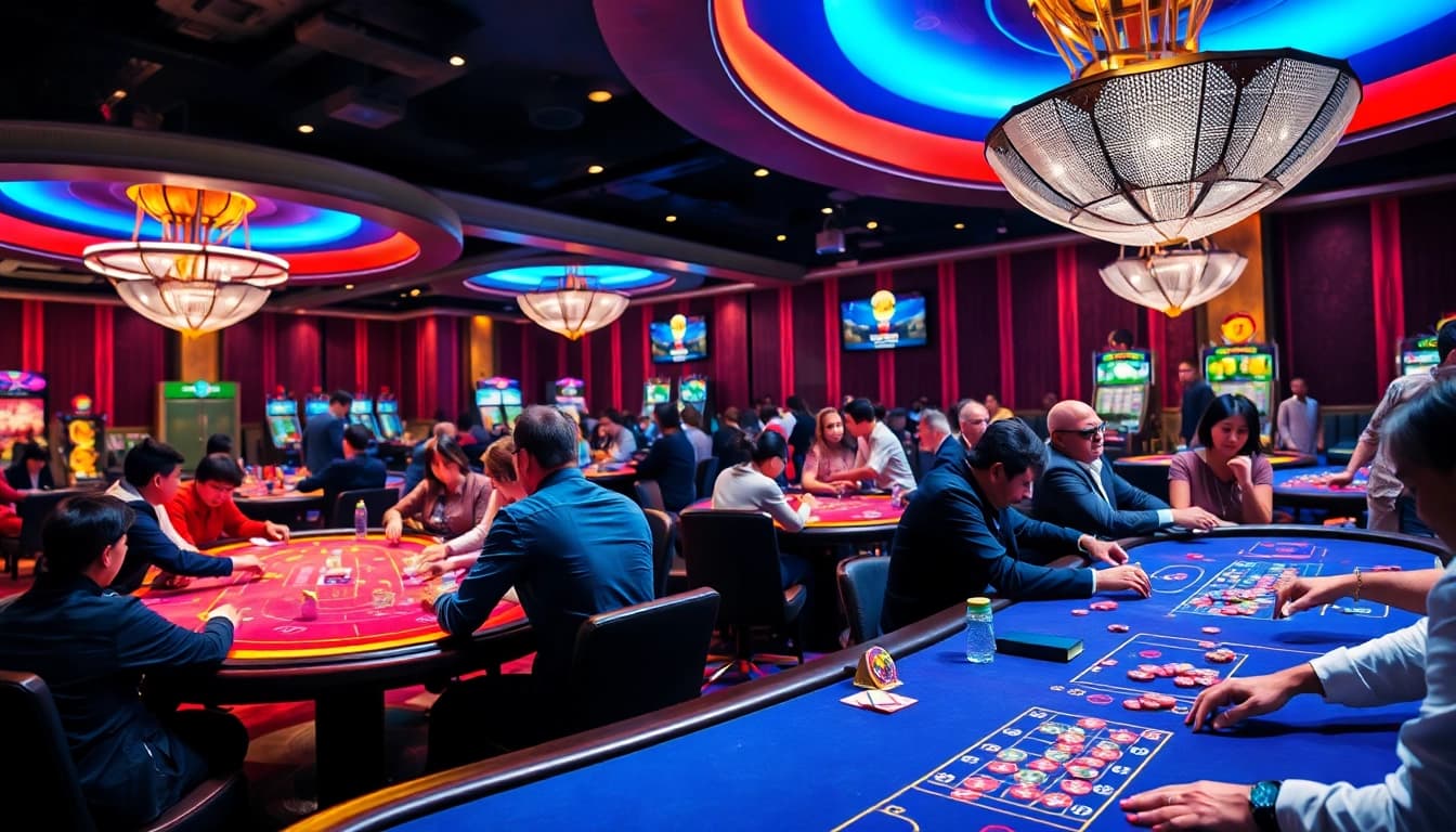 Bermain dengan Link Alternatif SBOBET di meja kasino yang menarik dan penuh warna.