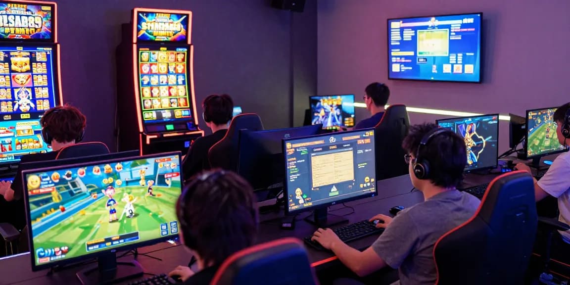 Exciting OSAKA88 login scene with players engaged in vibrant online gaming and jackpot excitement.
