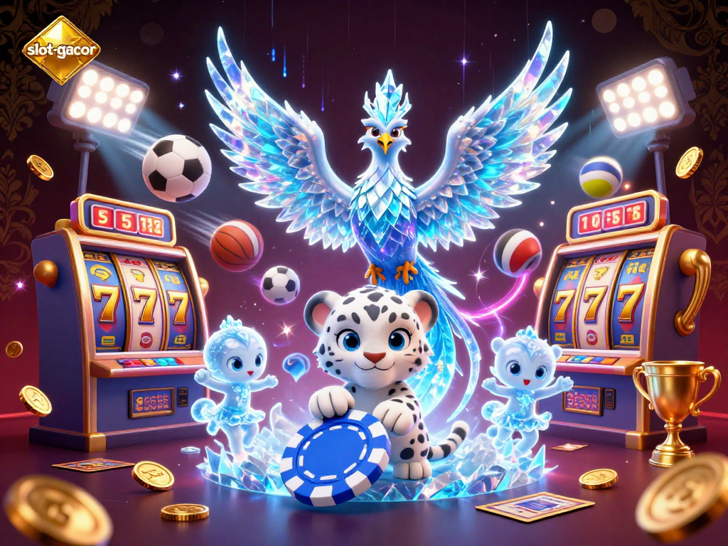 Spin the reels and seize jackpots at slot-gacor with a mesmerizing ice phoenix and playful snow leopard.