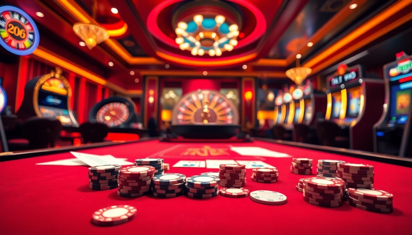 Engaged players at a casino table in a vibrant scene featuring 88aa poker chips.