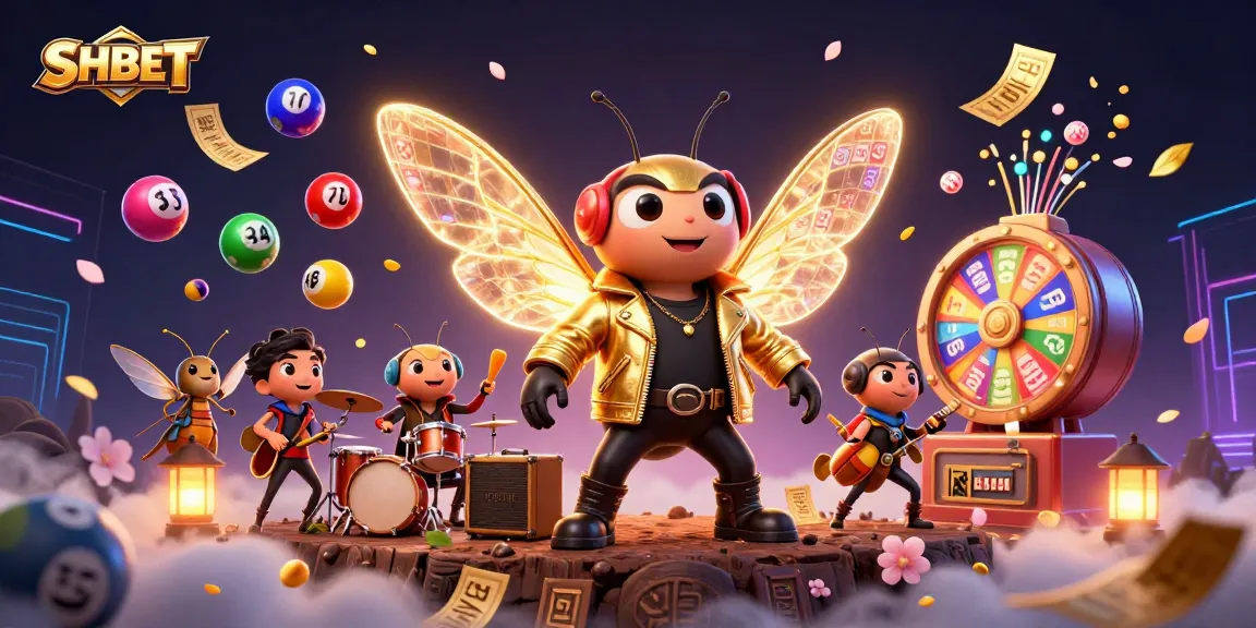 Experience thrilling SHBET gaming with vibrant characters in a lively casino atmosphere.