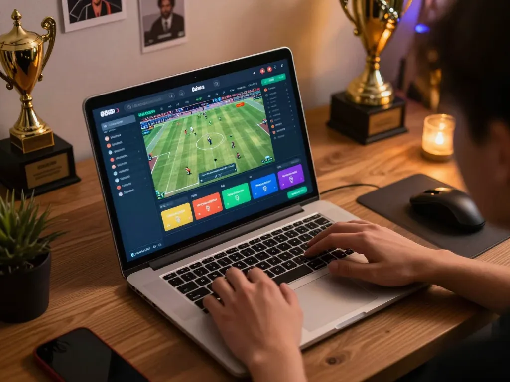 Placing bets on sports gaming interface during 88aa đăng nhập, showcasing strategic betting excitement.
