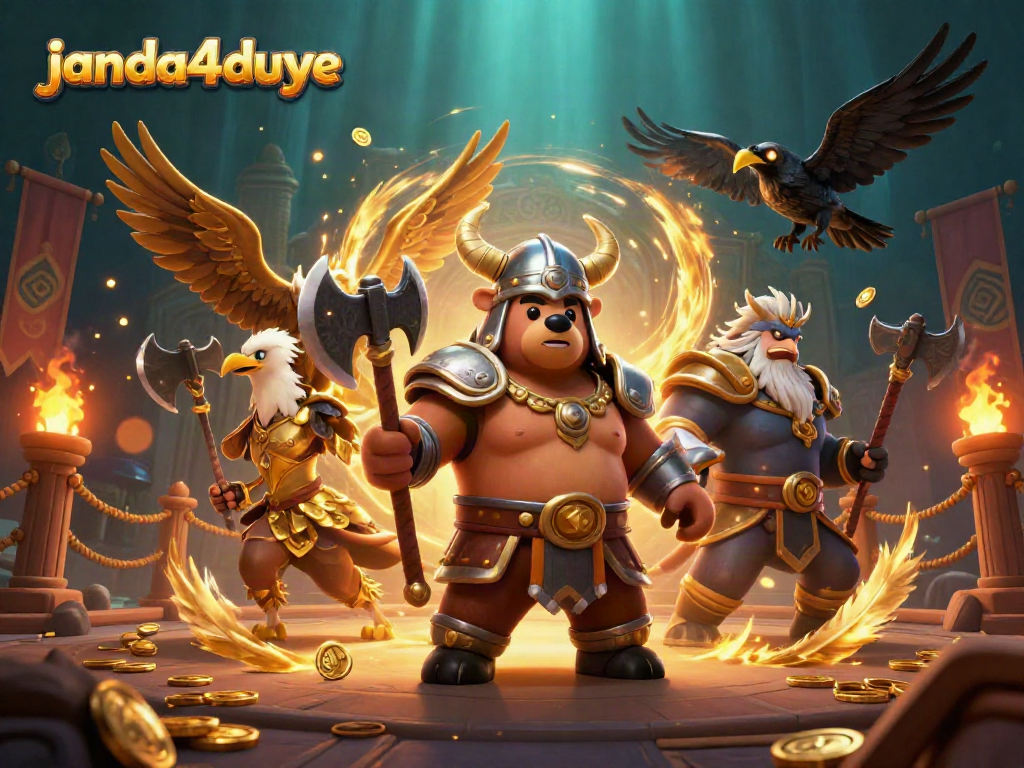 Golongan beruang Viking dan elang Valkyrie terlibat dalam permainan judi yang menghujankan koin emas di janda4duye.