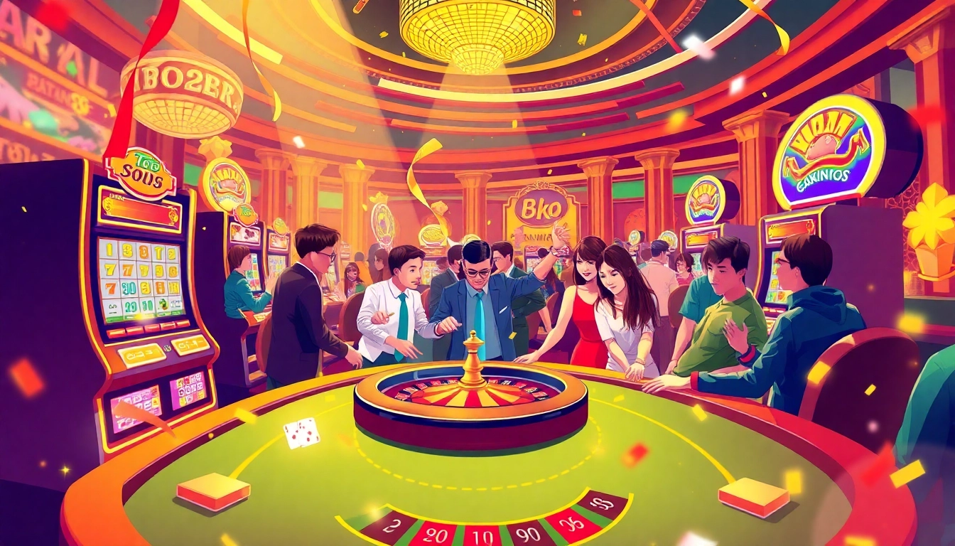 Experience excitement with BRO138: Promo akhir tahun Toto Slot Terbaru Murah Hanya 10.000 at a vibrant casino scene.