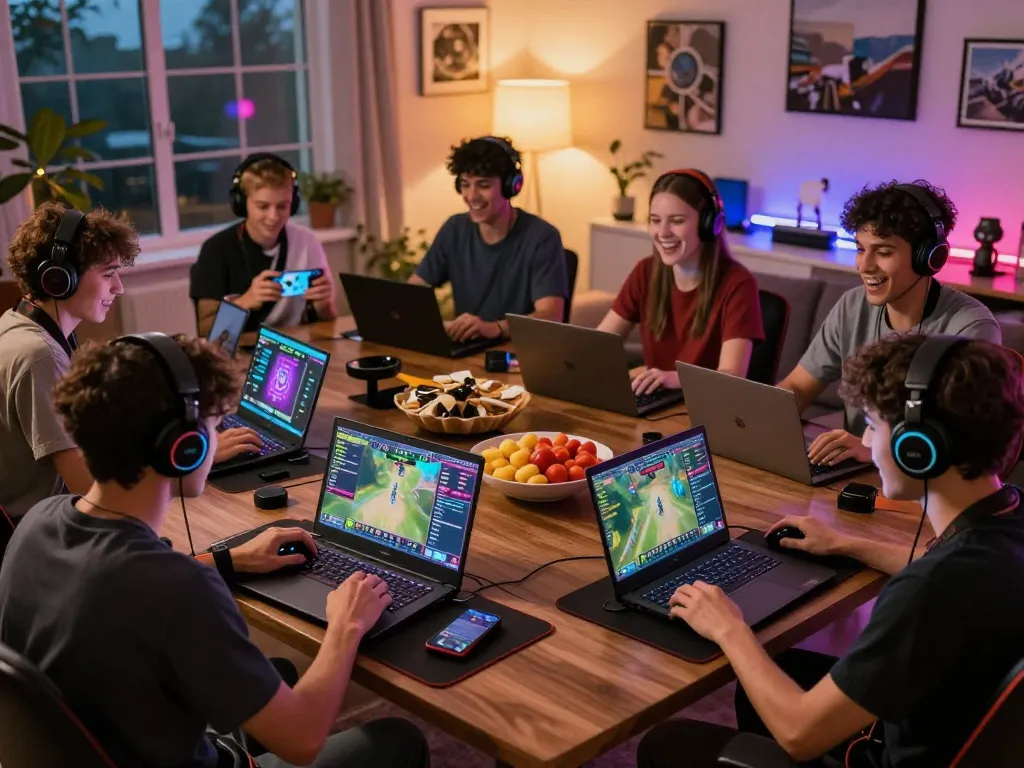 Players enjoying the immersive HM88 game experience in a cozy living room.