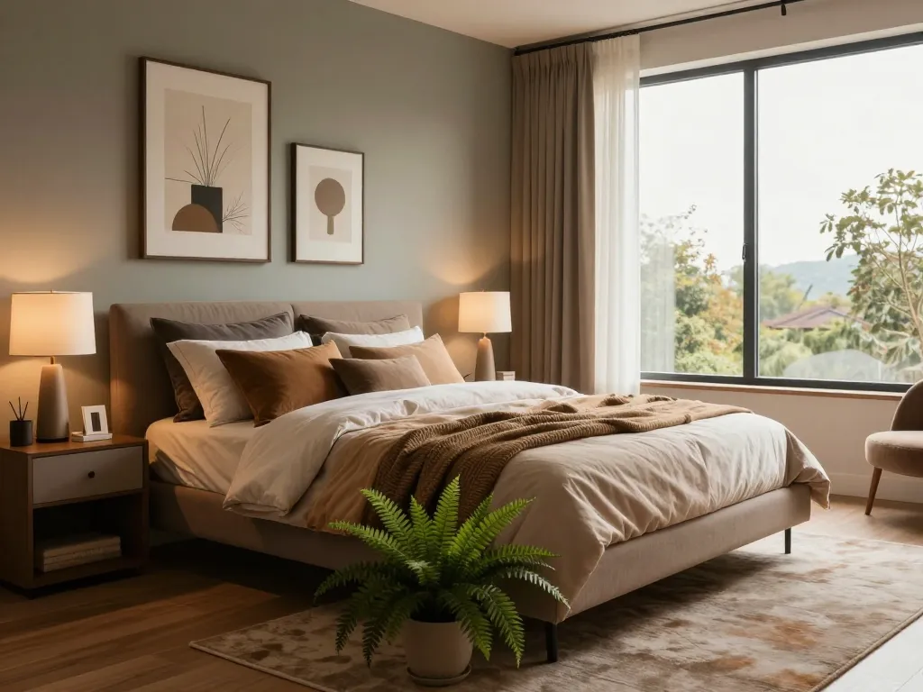 Stylish bedroom featuring floating bed and elegant decor under natural light, inspired by https://www.josephineinteriordesign.com/floating-beds/