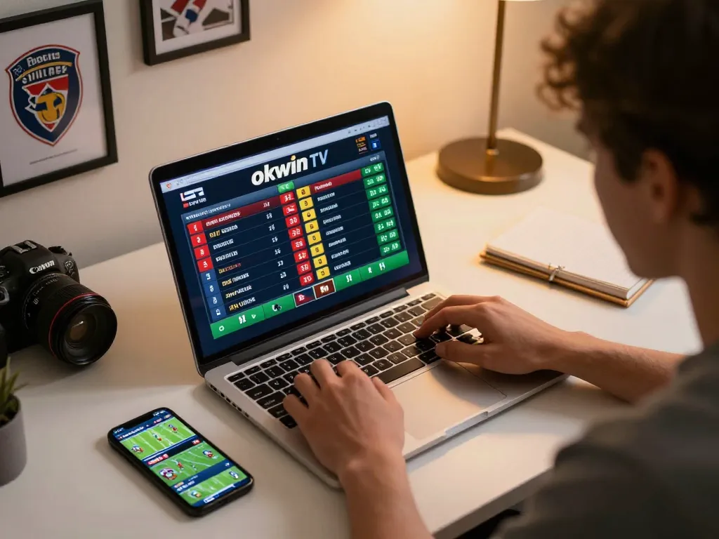 Experience Okwin tv sports betting with vibrant odds interface and enthusiastic player engagement.