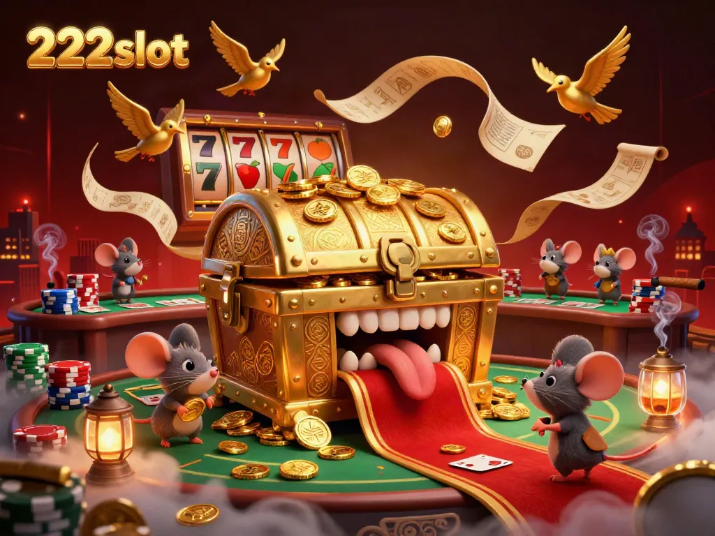 Mainkan slot 222slot dengan suasana petualangan yang menarik menghadirkan harta karun emas.