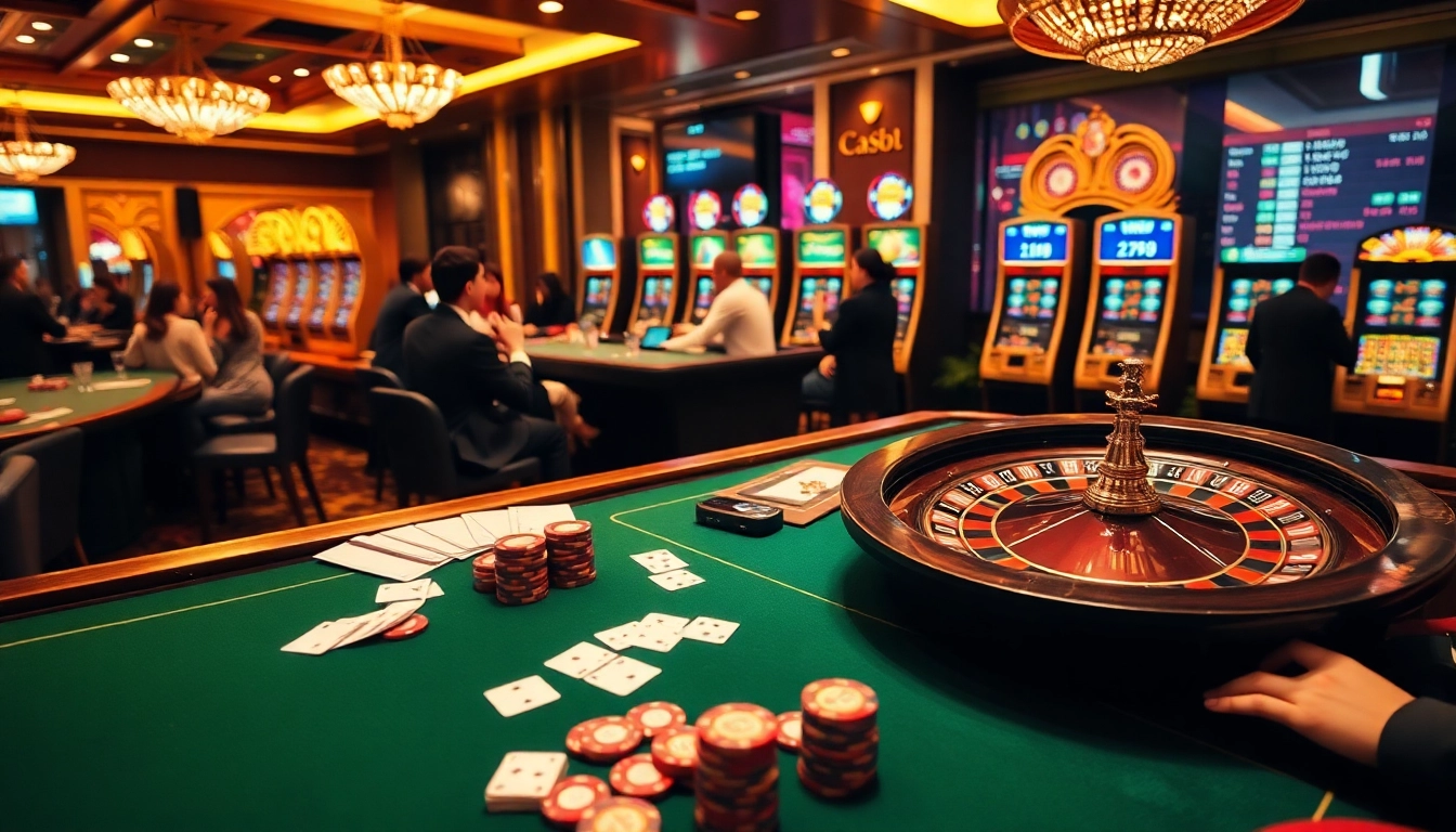 I9BETT.CN.COM - Experience excitement at a vibrant casino with players betting on cards and spinning roulette.