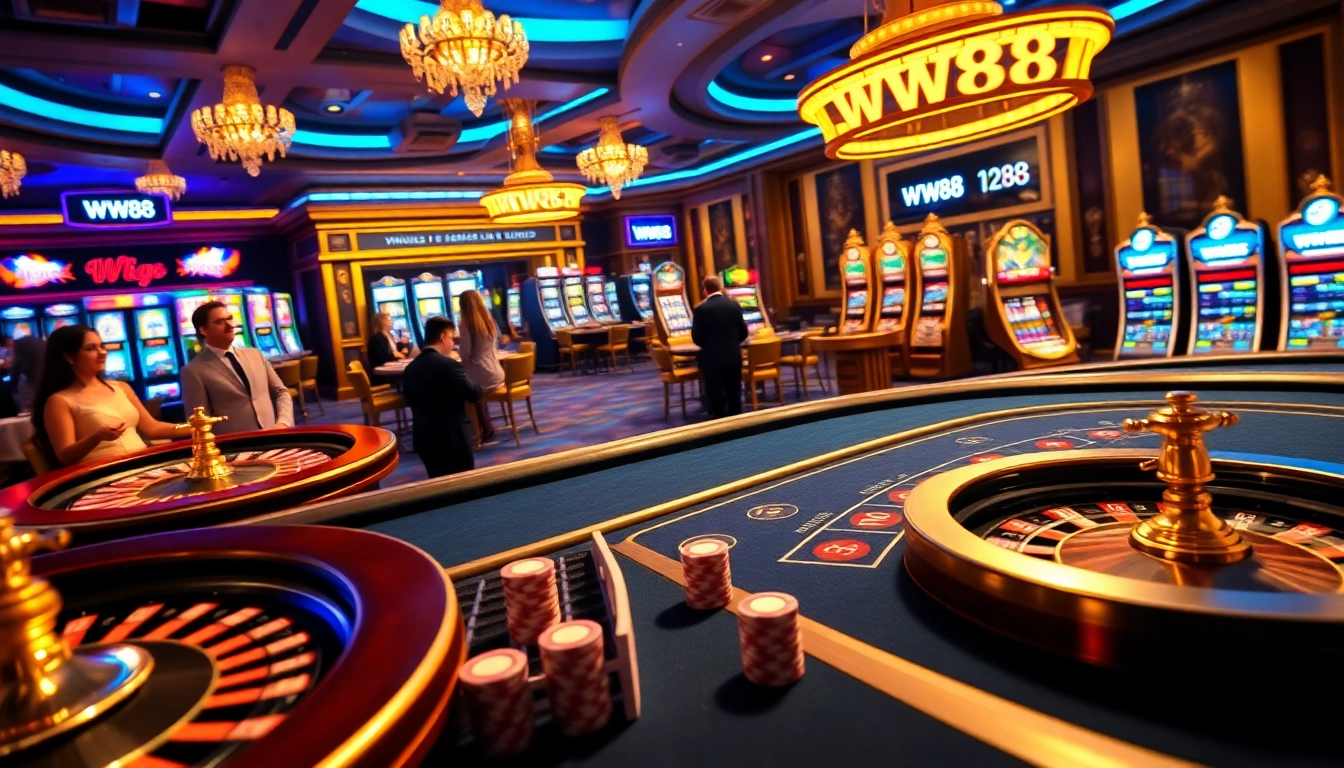 Experience the thrill of WW88 online casino with vibrant games, poker tables, and roulette.