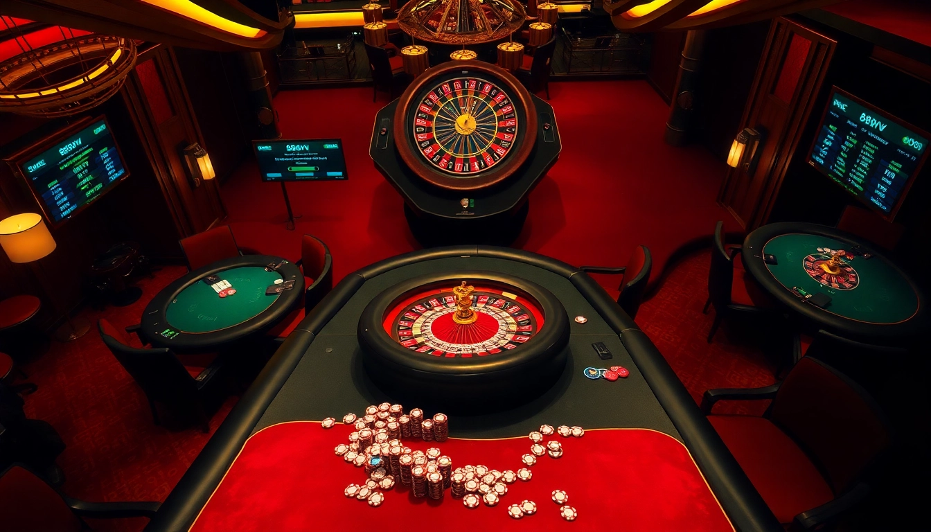 Gamblers engaged at a luxurious casino table showcasing 88vn thrills and excitement.