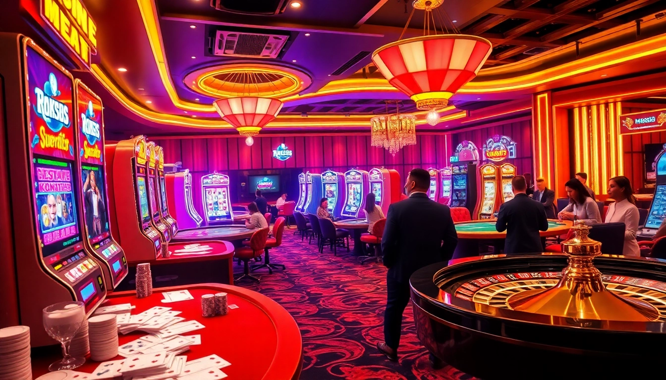 Players engaging in thrilling games at MK888 casino tables, featuring vibrant colors and dynamic gameplay.