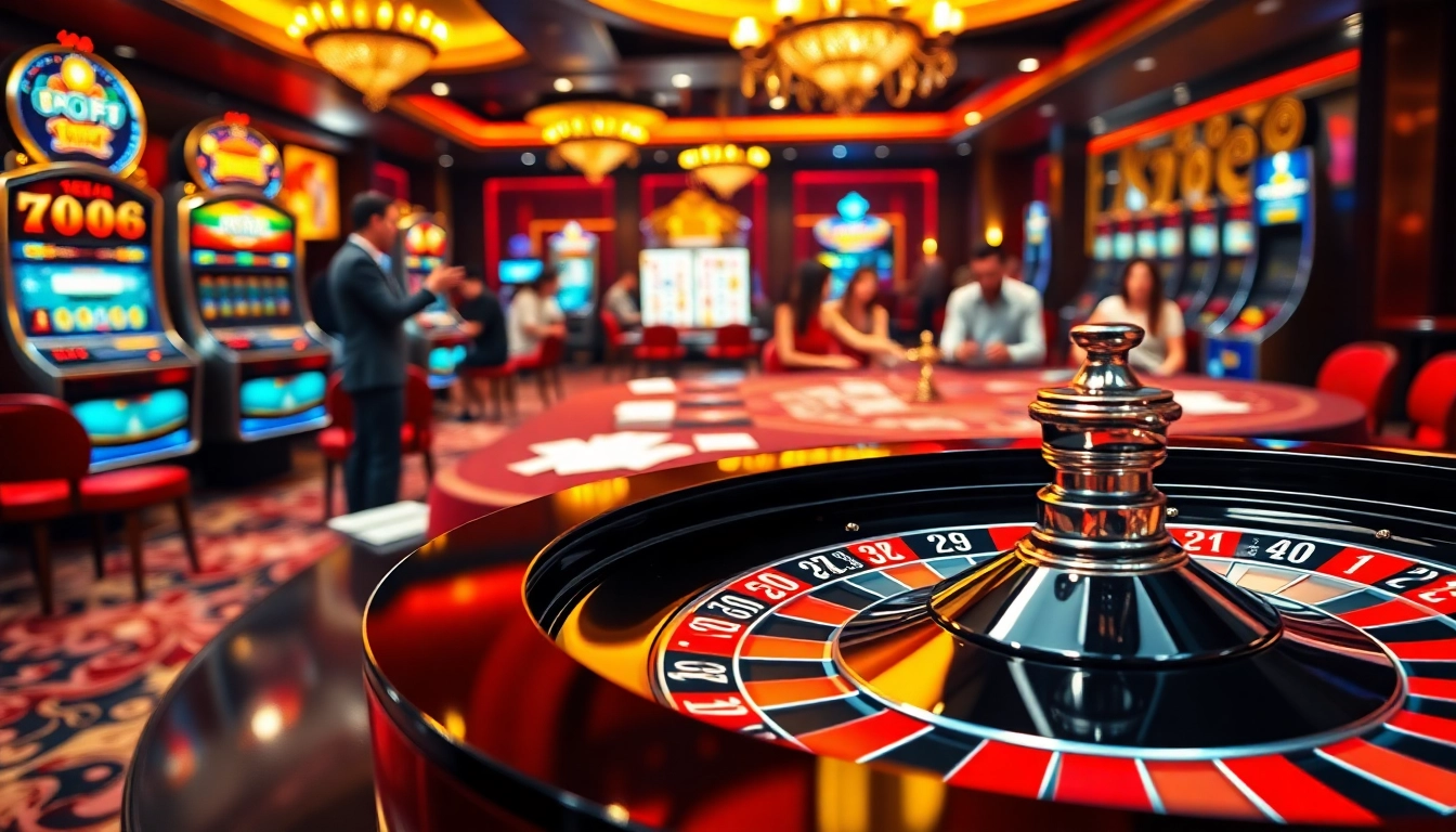 Experience the thrill of RR99 casino games with vibrant tables and eager players.