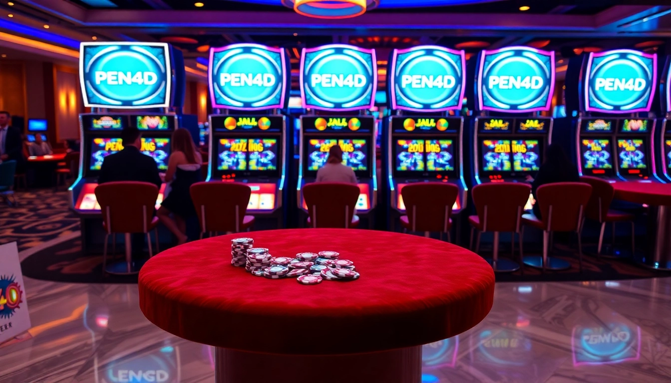 Experience the thrill of playing at PEN4D login with exciting slot machine action and vibrant casino ambiance.