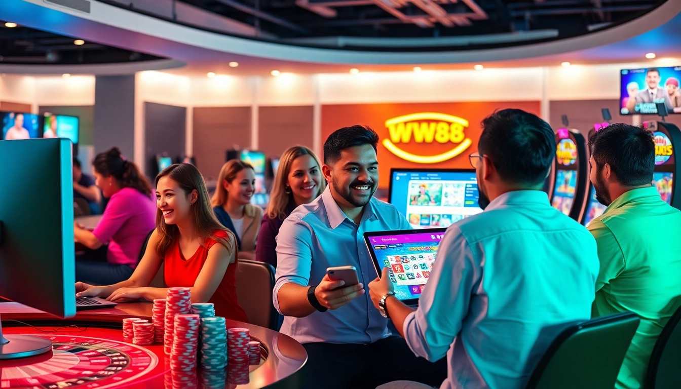 Enjoying interactive gambling at WW88 with diverse players and exciting game visuals.
